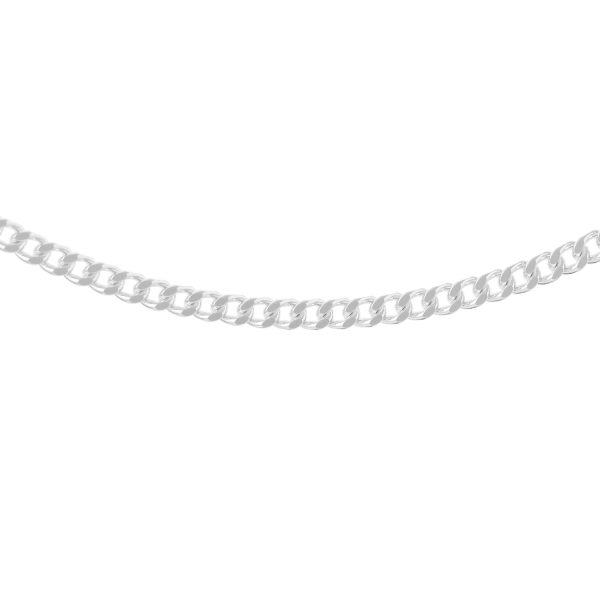 SCD100 - Sterling Silver Diamond Cut Close Curb Chain with Lobster Clasp - 3.5mm Wide
