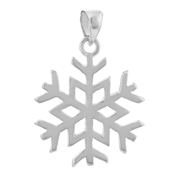 SP49 - Sterling Silver 18mm Snowflake Pendant