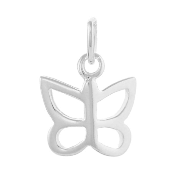 SP509 - Sterling Silver 12mm Butterfly Pendant