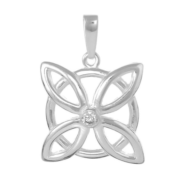 SP5426 - Sterling Silver 19mm CZ Pendant