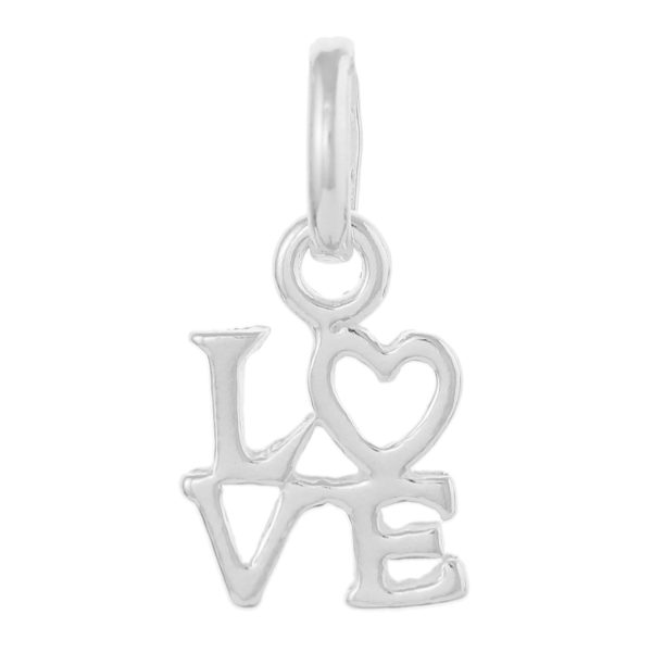 SP81 - Sterling Silver 8mm "Love" Pendant