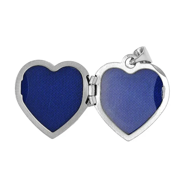 SPL11 - Sterling Silver 15mm Plain Heart Locket
