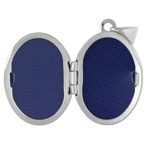SPL13 - Sterling Silver 17mm Plain Oval Locket