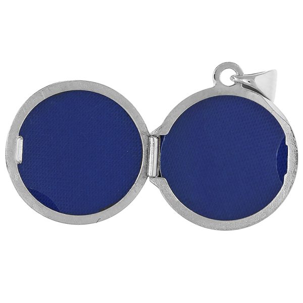 SPL25 - Sterling Silver 16mm Round Flower Locket