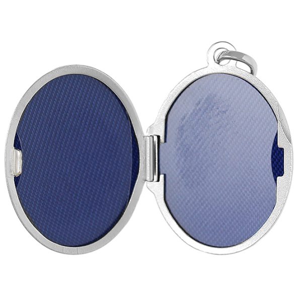 SPL28 - Sterling Silver 21mm Oval Miraculous Locket