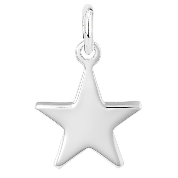 STAR1 - Sterling Silver 20mm Medium Engravable Star Pendant