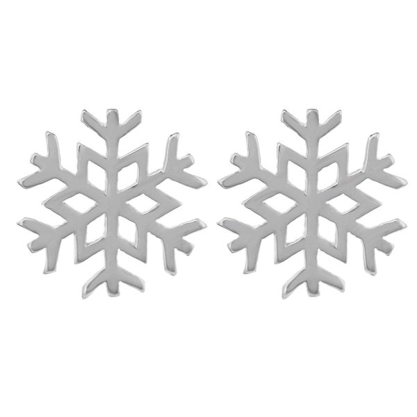 SE448 - 15mm Sterling Silver Snowflake Stud Earrings