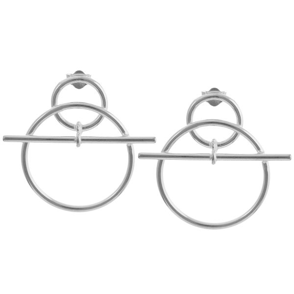 SE458 - 24mm Sterling Silver T-Bar Stud Earrings