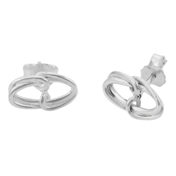 SE73 - 12mm Sterling Silver Vintage Russian Design Stud Earrings