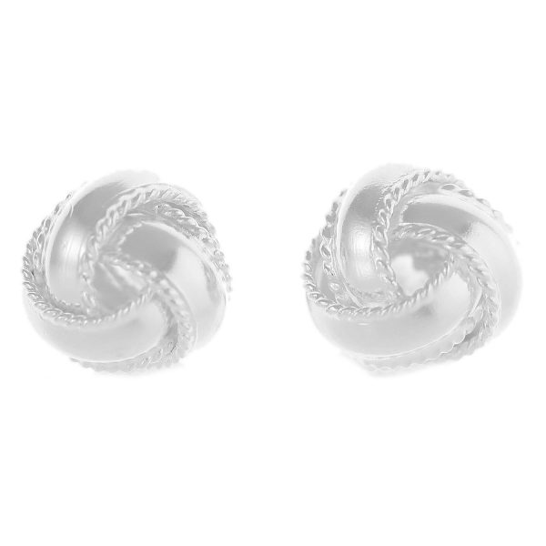 SE813 - 9.4mm Sterling Silver Knot Stud Earrings