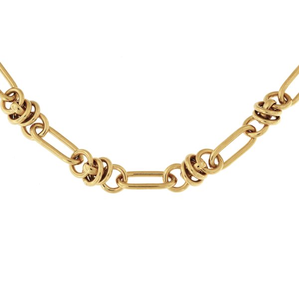GHM5065/7 - 7.5" 9ct Yellow Gold Handmade Long Link Bracelet with Lobster Clasp - 6.5mm Wide