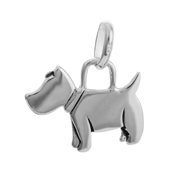 SP712 - Sterling Silver 16mm Dog Pendant