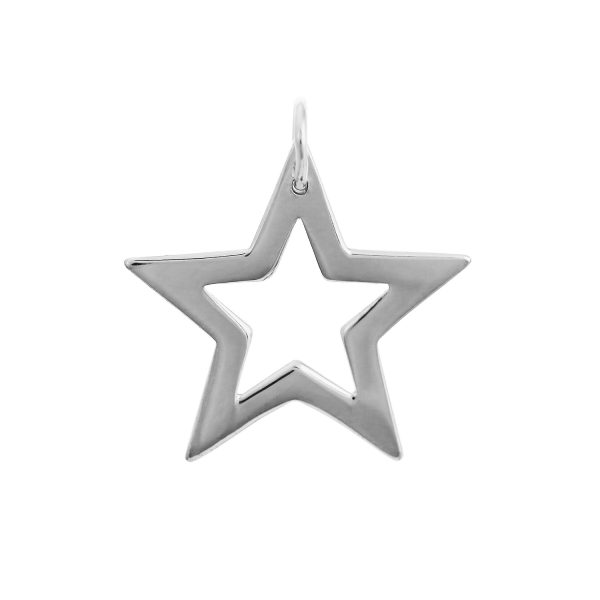 STAR54 - Sterling Silver 20mm Engravable Star Pendant