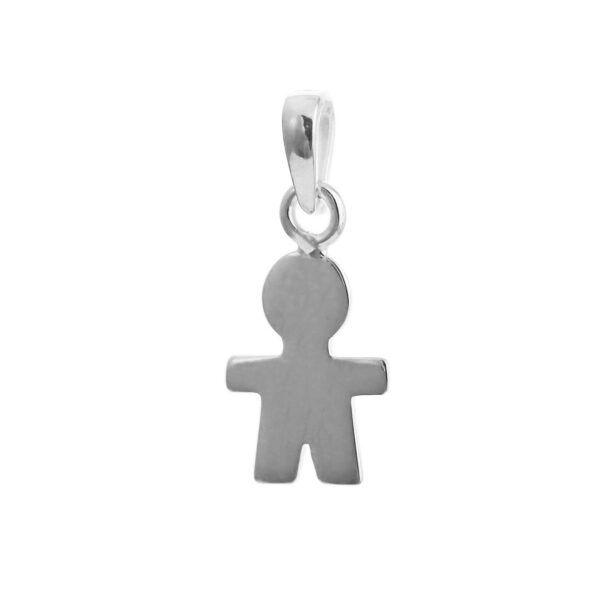 SP662M - Sterling Silver 10mm Engravable Male Person Pendant