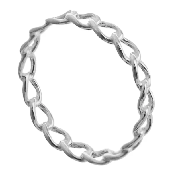 SRCH02- Sterling Silver Curb Ring - Various Sizes