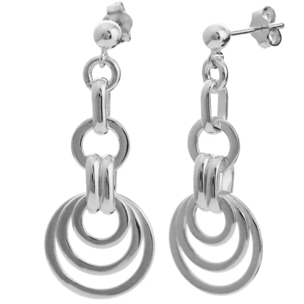 SHM266ER - 36mm Sterling Silver Drop Earrings