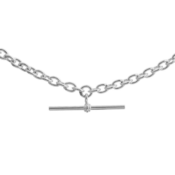 S163ALB - Sterling Silver Cable/Trace Albert Chain - 4.5mm Wide