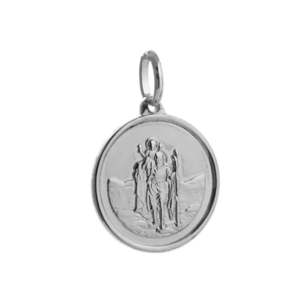 STC9 - 17mm Sterling Silver Saint Christopher Pendant