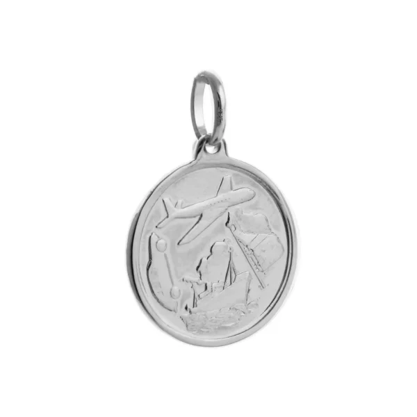 STC9 - 17mm Sterling Silver Saint Christopher Pendant