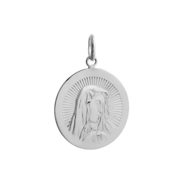 STCMM - 20mm Sterling Silver Mother Mary Pendant