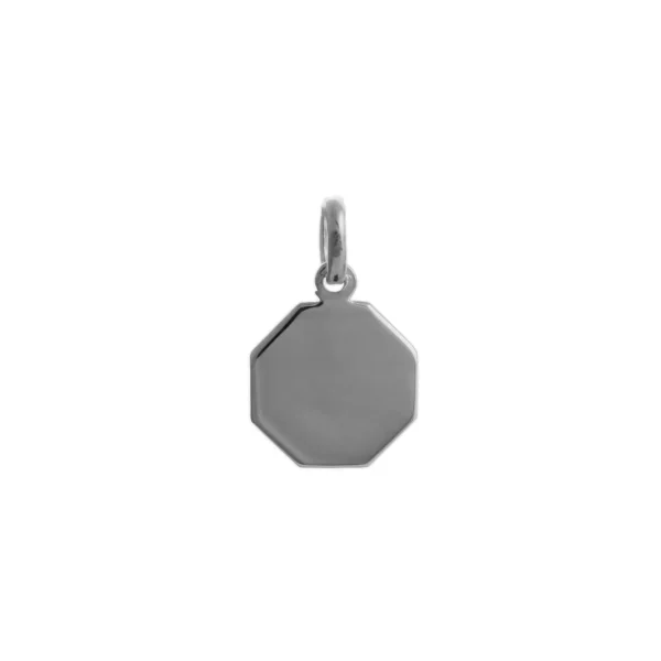STCOCT1 - 10mm Sterling Silver Octagonal Saint Christopher Pendant