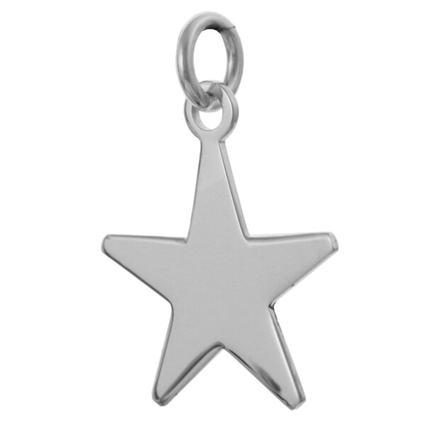 STAR2 - Sterling Silver 27mm Large Engravable Star Pendant