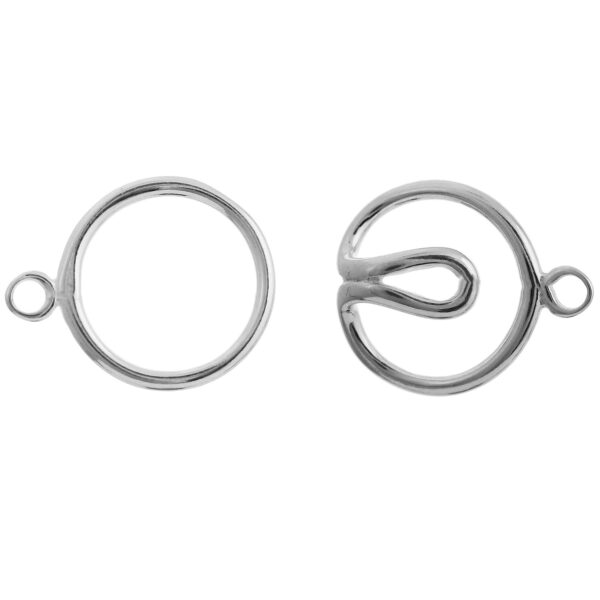 SM009BSET1/1 - Sterling Silver Toggle Rings with 1 Jump Ring - Sold Individually