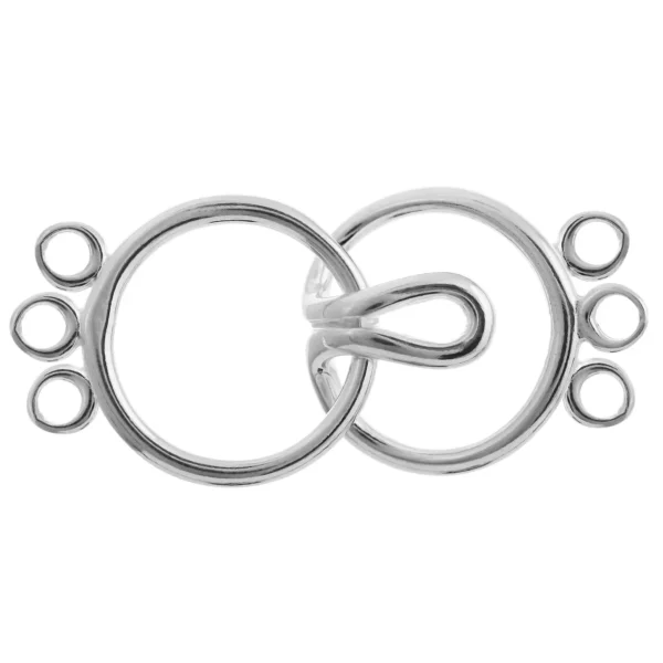 SM009BSET1/3 - Sterling Silver Toggle Rings with 3 Jump Rings - Sold Individually