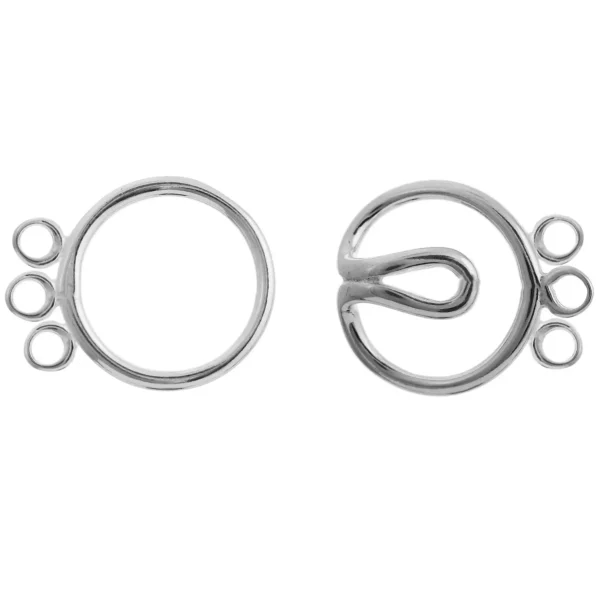 SM009BSET1/3 - Sterling Silver Toggle Rings with 3 Jump Rings - Sold Individually