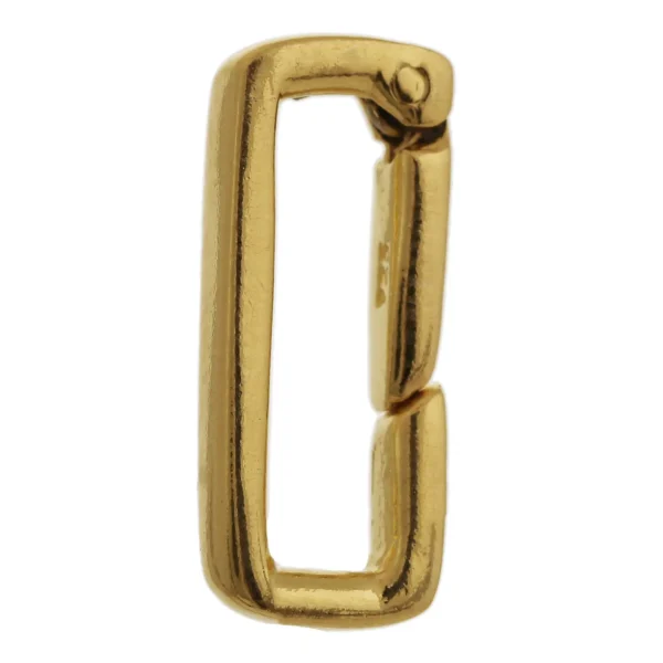 SM9Y-CLASP01 - Sterling Silver Yellow Gold Plated 15mm Rectangular Clasp - Sold Individually