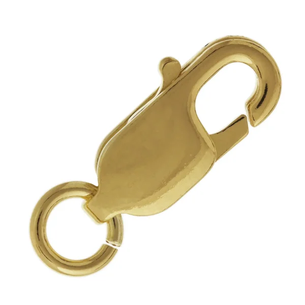 SM9Y-L13 - Sterling Silver Yellow Gold Plated 13.5mm Lobster Clasp and Jump Ring - Sold Individually