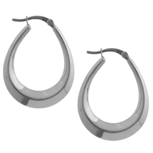 SEC954 - 27mm Sterling Silver Hoop Earrings