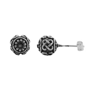 SE188 - Sterling Silver Celtic Pattern Stud Earrings