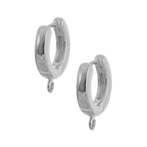 SEH12/12NC - 12mm Sterling Silver Huggie Earrings